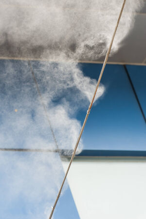 Spraying water in the airの写真素材