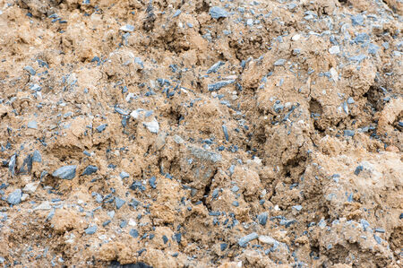 Pattern of Soil and Stone mix on pileの写真素材