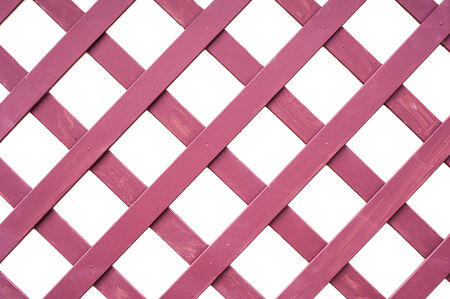 Pattern of red wooden fence on white の写真素材