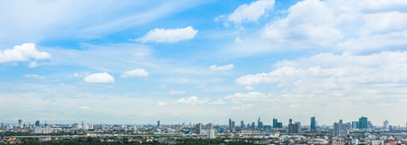 panorama of city and skyの写真素材