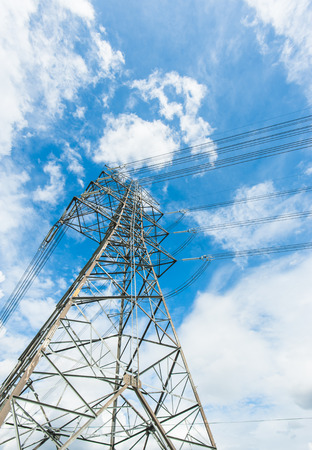 High voltage poleの写真素材