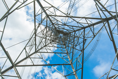 High voltage poleの写真素材