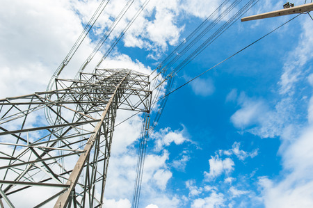High voltage poleの写真素材