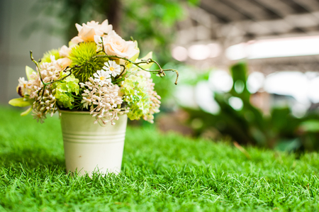 set of faked flower for decorateの写真素材