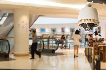 CCTV Camera or surveillance Operating in museumのeditorial素材