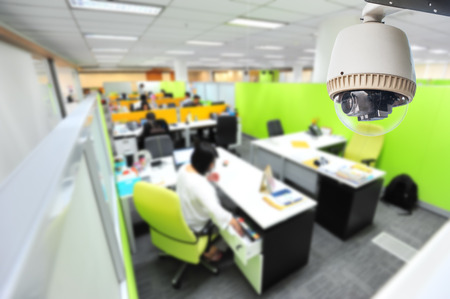 CCTV Camera or surveillance Operating in office buildingのeditorial素材