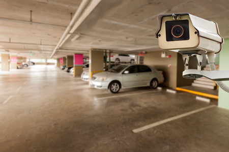 CCTV Camera Operating in car park building