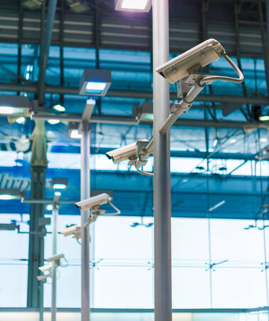 Line of CCTV Camera or surveillance Operatingの写真素材