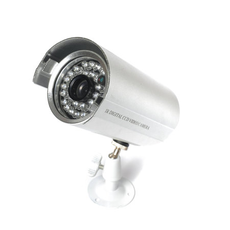 CCTV Camera of Surveillance isolate on white backgroundの写真素材