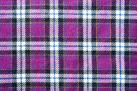 texture of purple scott pattern on fabricの写真素材