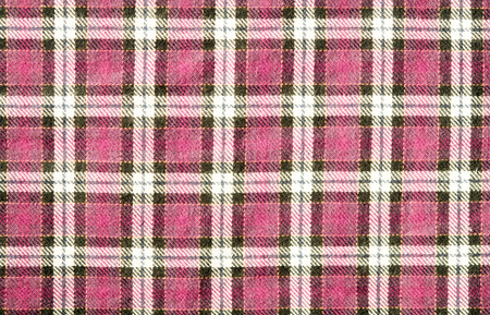 texture of old red scott pattern on fabricの写真素材