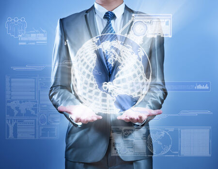 businessman making decision on business strategyの写真素材