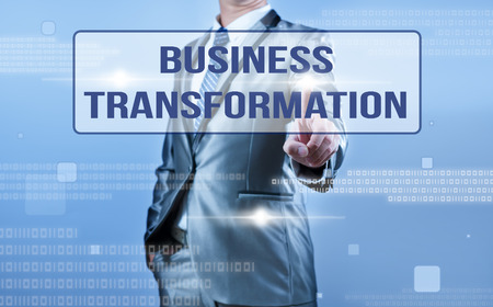 businessman making decision on business transformationの写真素材