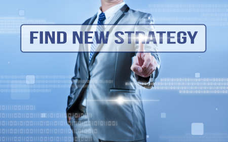 businessman making decision on find new strategicの写真素材