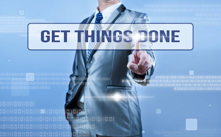 businessman making decision on get things doneの写真素材