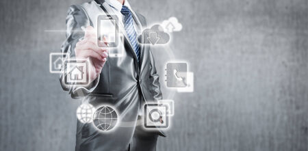 Businessman woking with globalization marketing concept