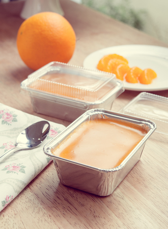 orange cake vintage color toneの写真素材