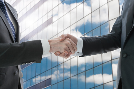 Hand shake of businessmanの写真素材