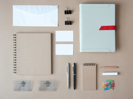 Set of stationary templateの写真素材