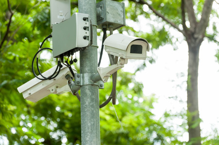 CCTV camera or surveillance operatingの写真素材