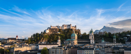 Landscape scene of Fortress Hohensalzburg of Salzburgのeditorial素材