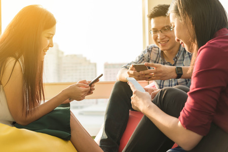 people using smartphone, tablet, internet of things conceptualの写真素材