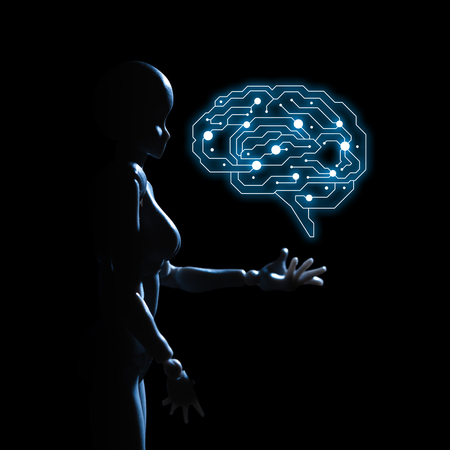 AI, Artificial intelligence conceptual of next generation technologyの写真素材
