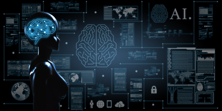 AI, Artificial intelligence conceptual of next generation technologyの写真素材