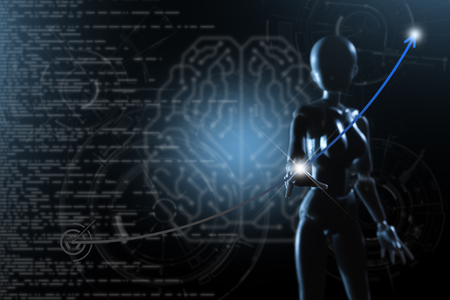 AI, Artificial intelligence conceptual of next generation technology transformation, business improvement by AI techの写真素材