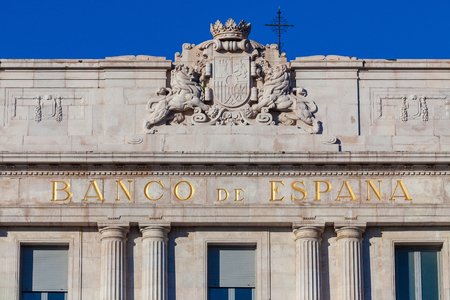 SANTANDER, SPAIN - OCTOBER 31, 2013. Bank of Spain building located in Santander (Cantabria). Santander on October 31, 2013のeditorial素材