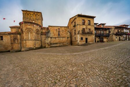 Medieval town in Santillana del Mar Santillana del Mar (Cantabria - Spain). Romanesque art of the...