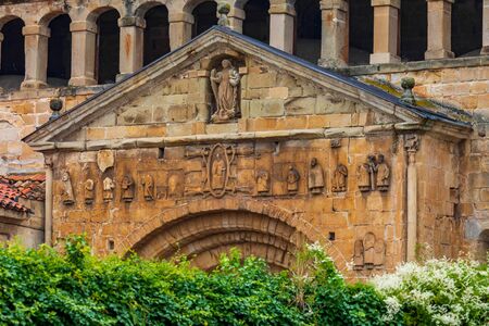 Colegiata Santillana del Mar (Cantabria - Spain). Romanesque art of the twelfth century. Santiago's roadの写真素材