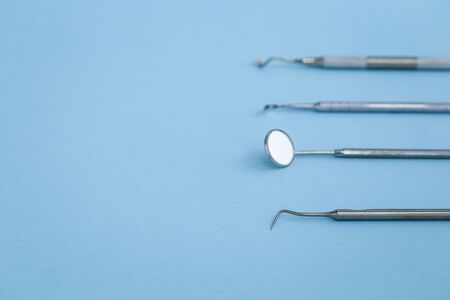 Photo of dental instruments with empty space for textの写真素材