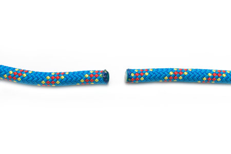 cut rope isolated on white background