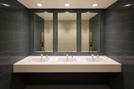 New contemporary washroom in an office building 