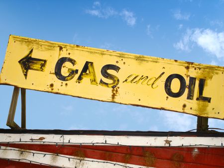 Old Gas And Oil Signの写真素材
