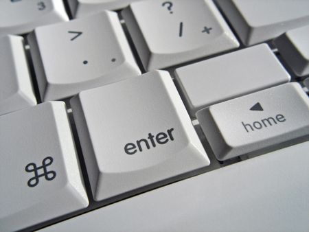 White Computer Keyboard Closeupの写真素材