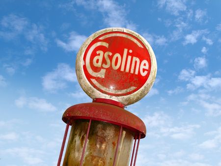 Old Gas Signの写真素材