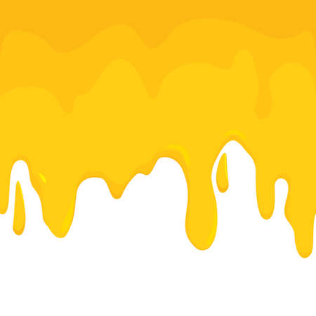 Honey dripping on white background. Vector illustrationのイラスト素材