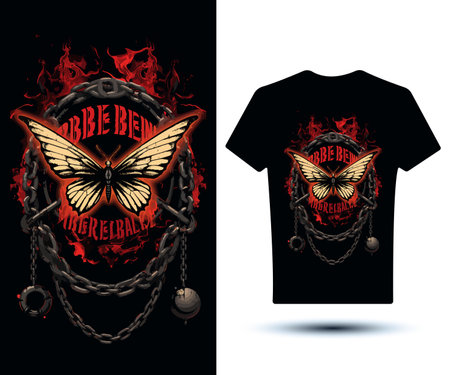 butterfly t shirt embroidery designsのイラスト素材