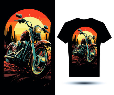bike t shirt designeのイラスト素材