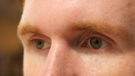 Close up of mans eyesの写真素材