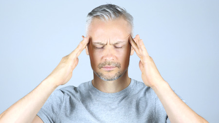 Man with headache, Frustration, Tension, Depressed