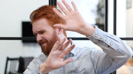 Rejecting, Disliking Gesture by Beard Manの写真素材