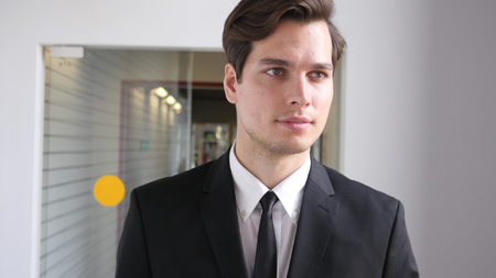 Businessman in Suit  Leaving Office, Walkingの写真素材