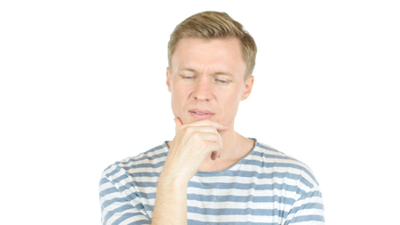Lost in business thoughts, Looking for New Idea, Brainstormingの写真素材