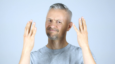 Loss , Man Reacting To Failure , Stress Conceptの写真素材
