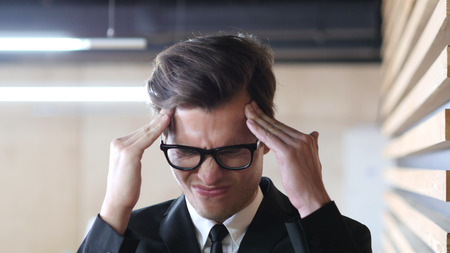 Pain in Head, Headache, Frustration and Tension for Man