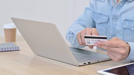 Online Payment on Laptop, Close upの写真素材