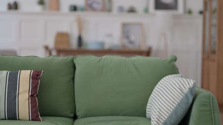 Empty Room after the Person Left Living Roomの写真素材